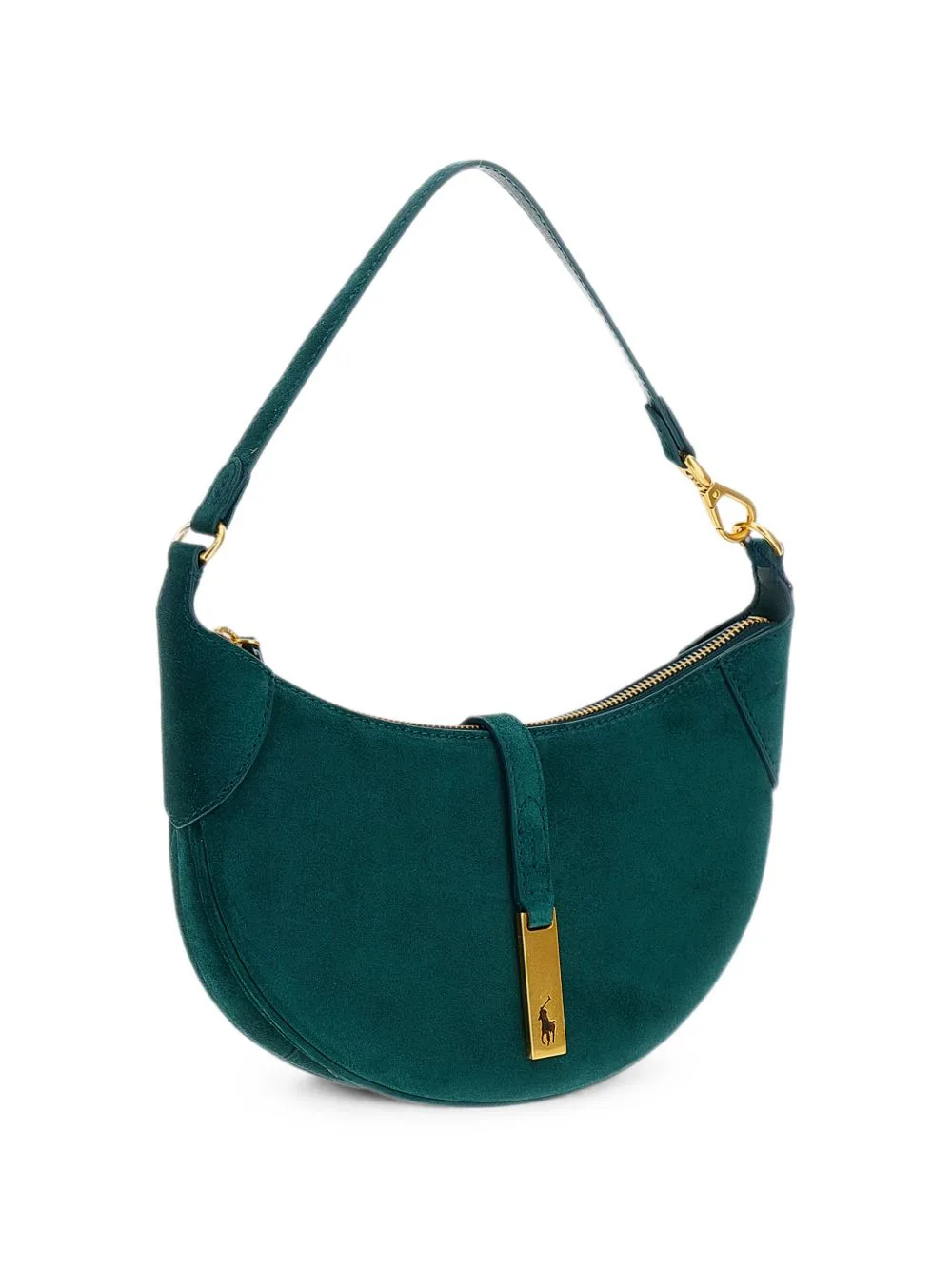 Logo Suede Shoulder Bag by Polo Ralph Lauren