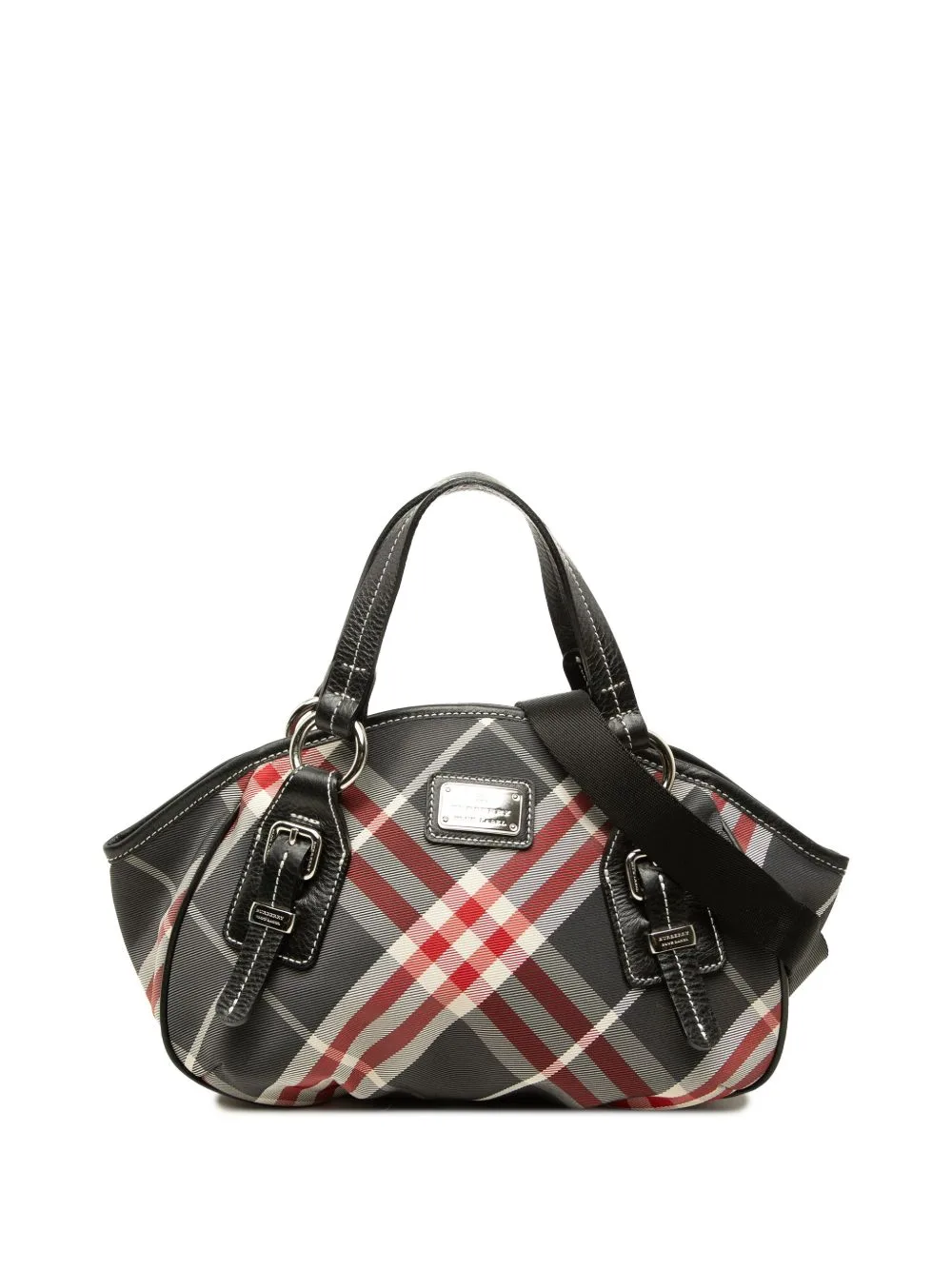2000-2017 Supernova Check Nylon Satchel by Burberry Pre-Owned
