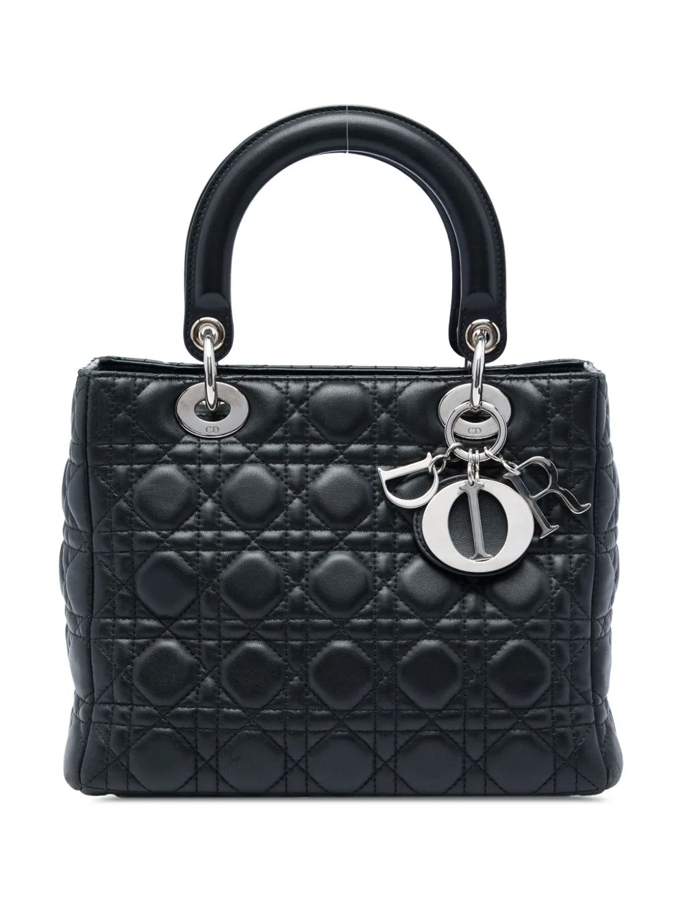 2010 Medium Lambskin Cannage Lady Dior Satchel