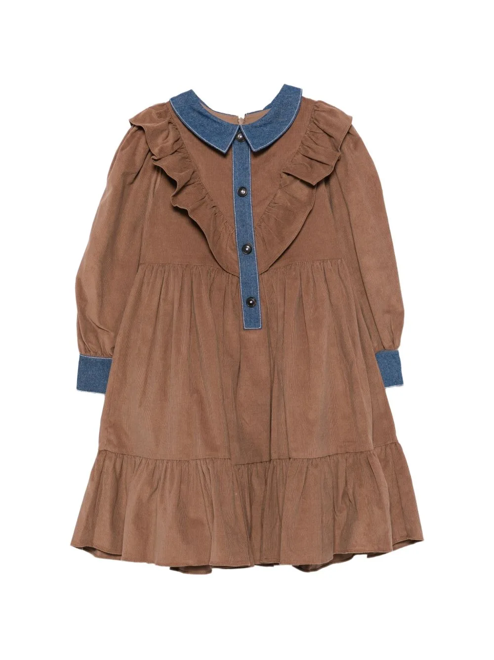 Ruffled Corduroy Dress by Patachou