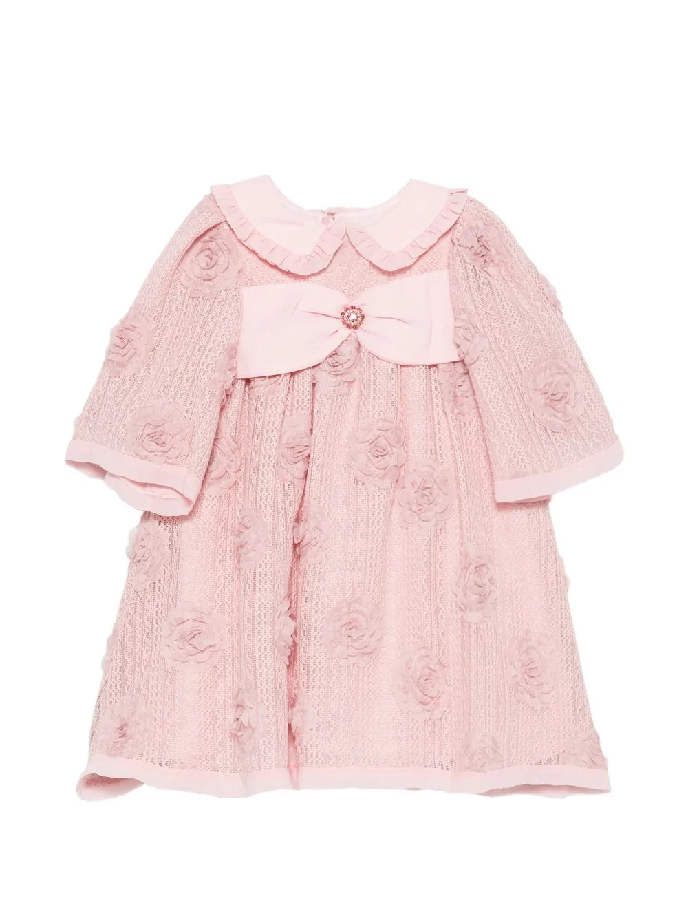 Floral-Appliqué Bow-Detail Dress by Patachou