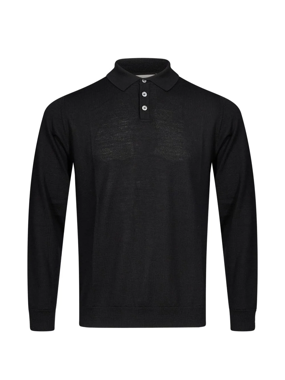 Long-Sleeve Polo Shirt by MANIFATTURE DEL NORD