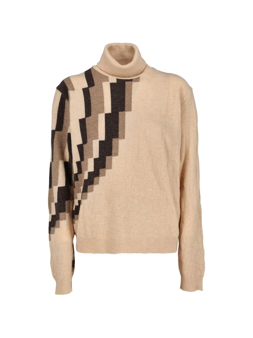 Geometric-Pattern Roll-Neck Sweater by Versus Pre-Owned