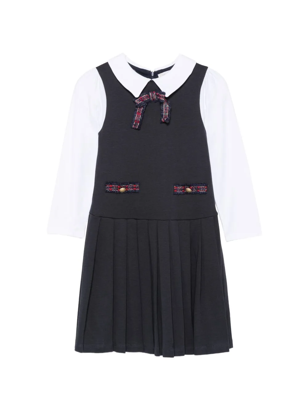 Bow-Detail Pleated Dress by Patachou