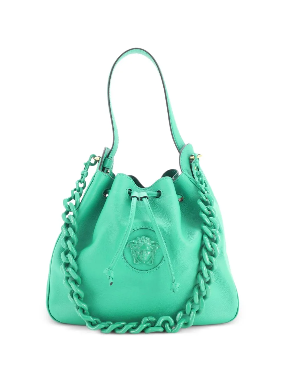 La Medusa Bucket Leather Large Hobo Bag by Versace Pre-Owned