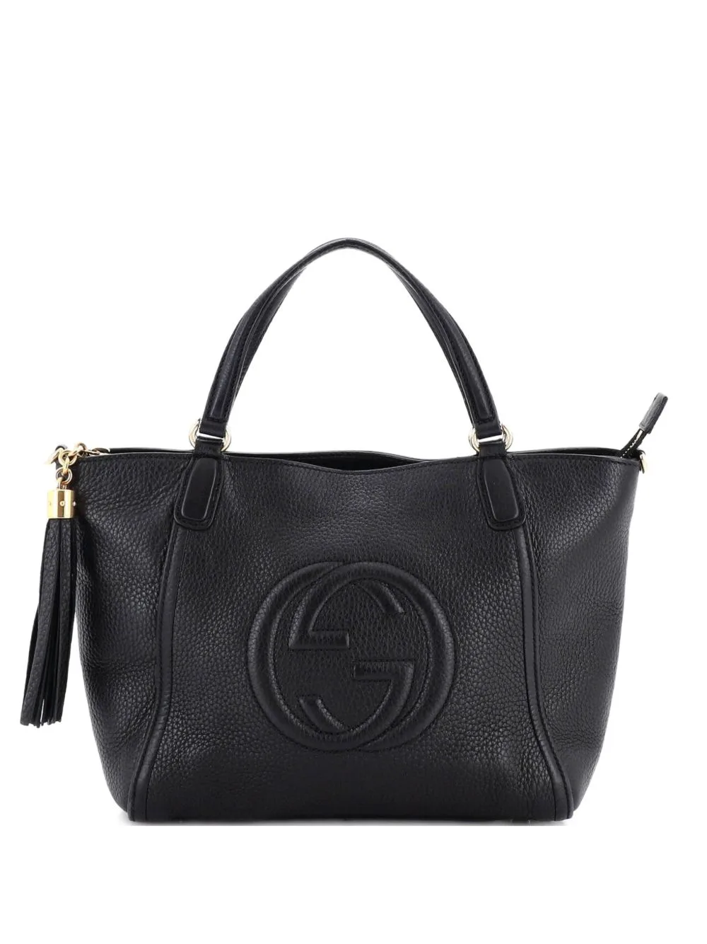 Soho Convertible Top Handle Bag Leather Small Satchel by Gucci Pre-Owned