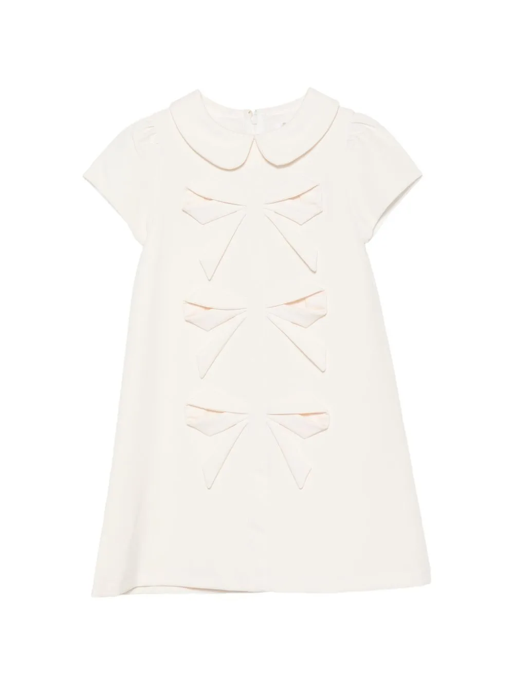 Bow-Embellished Peter Pan Collar Dress by Patachou