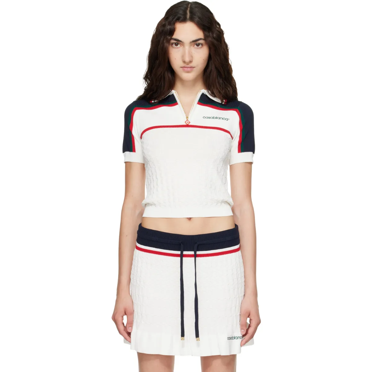 Knit Tennis Short Sleeve Polo by Casablanca