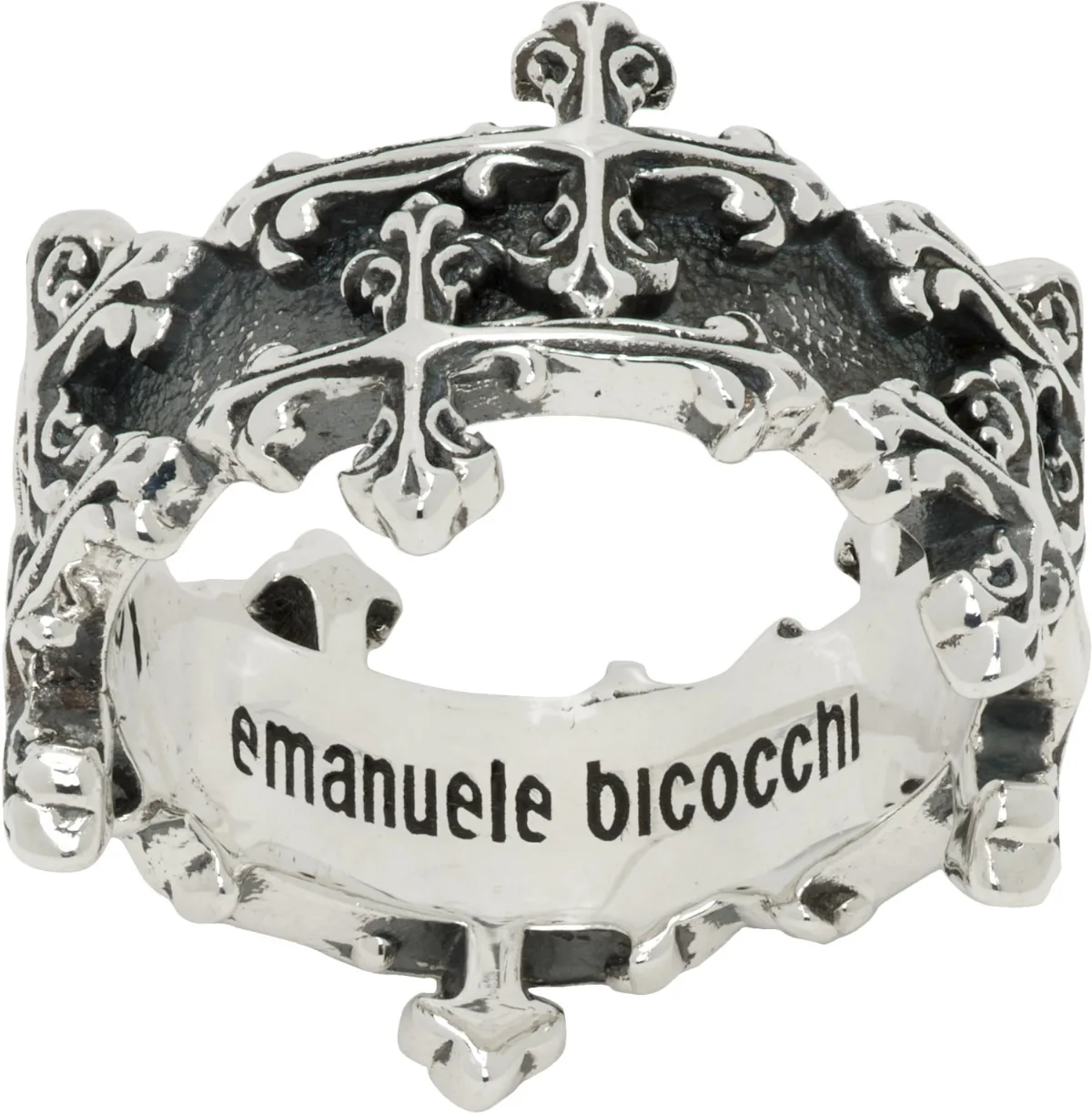 Avelli Cross Double Band Ring by Emanuele Bicocchi