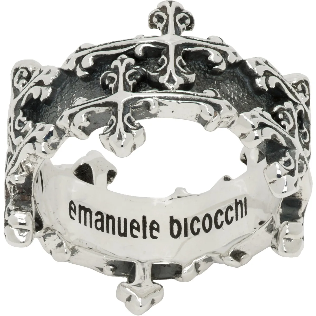 Avelli Cross Double Band Ring by Emanuele Bicocchi