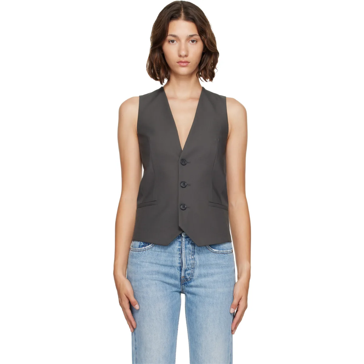 Buttoned Vest by MM6 Maison Margiela