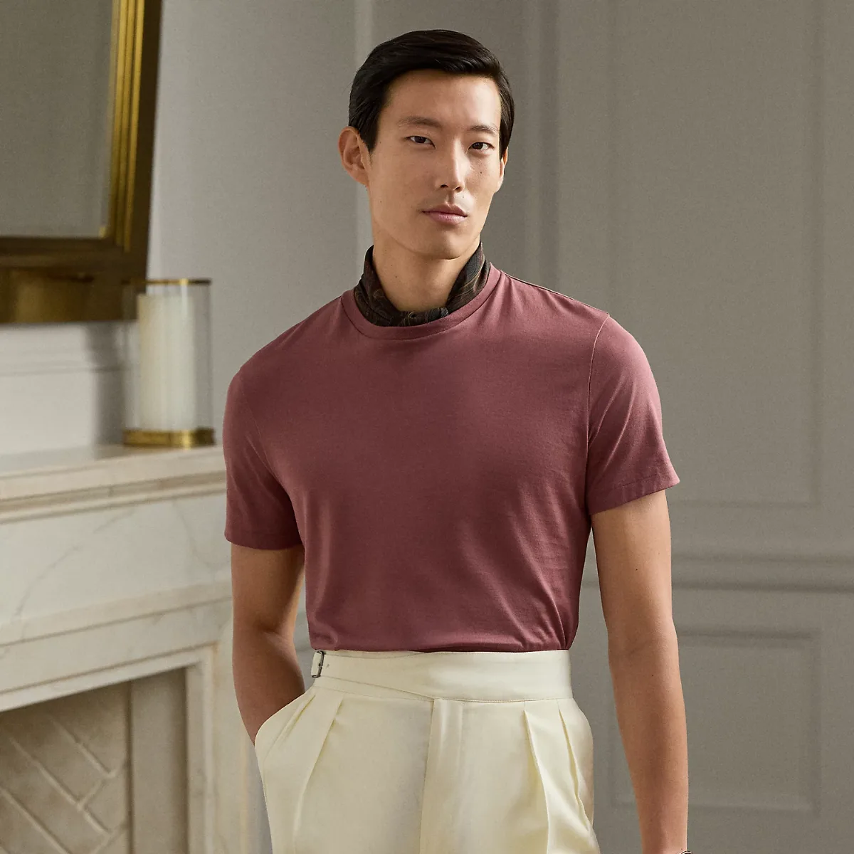 Lisle Crewneck T-Shirt by Ralph Lauren Purple Label