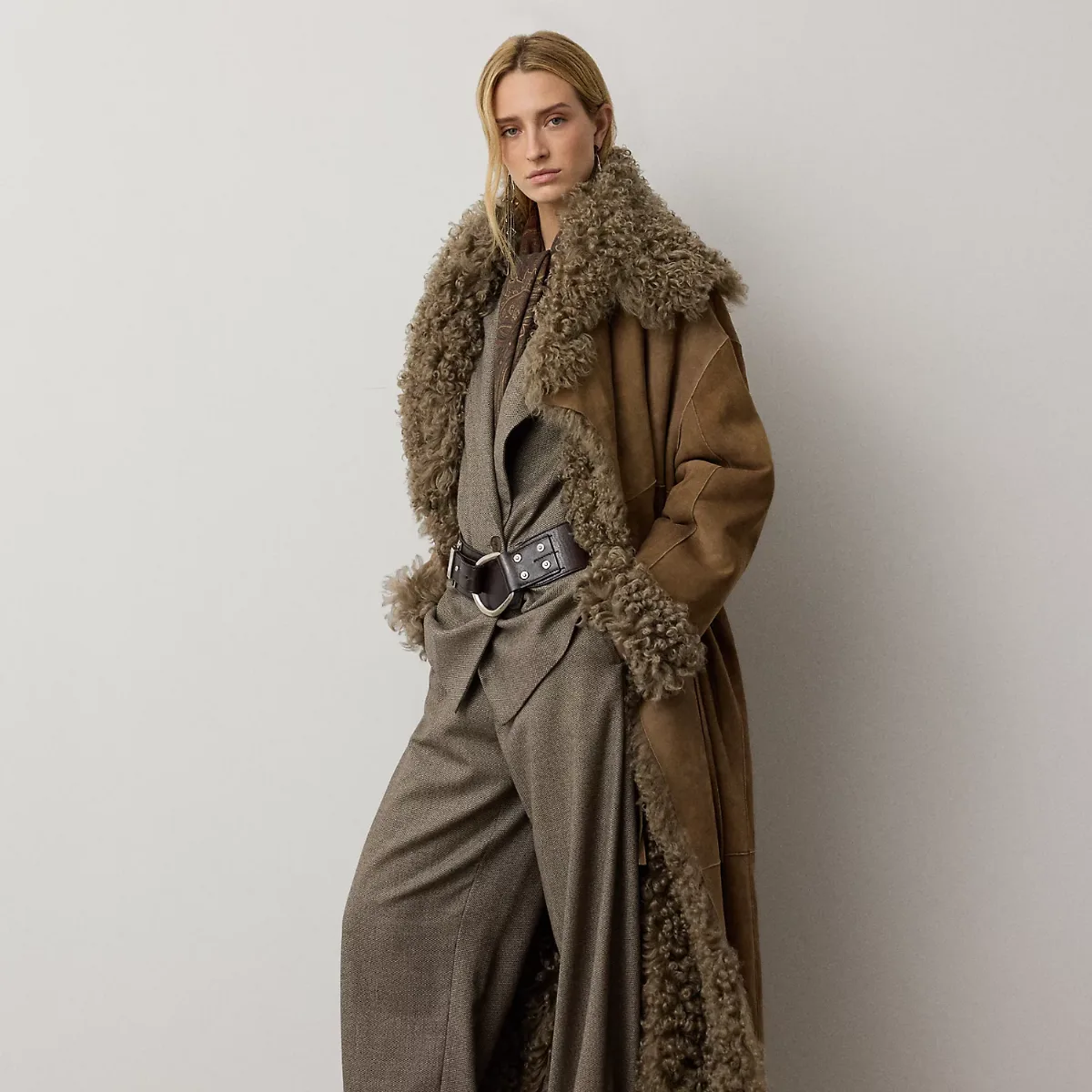 Justyn Reversible Wool Shearling Coat by Ralph Lauren Collection