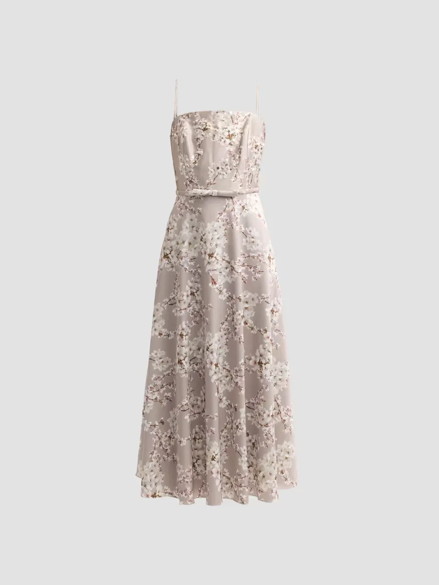 Laurel Printed Satin Midi Dress by SACHIN BABI
