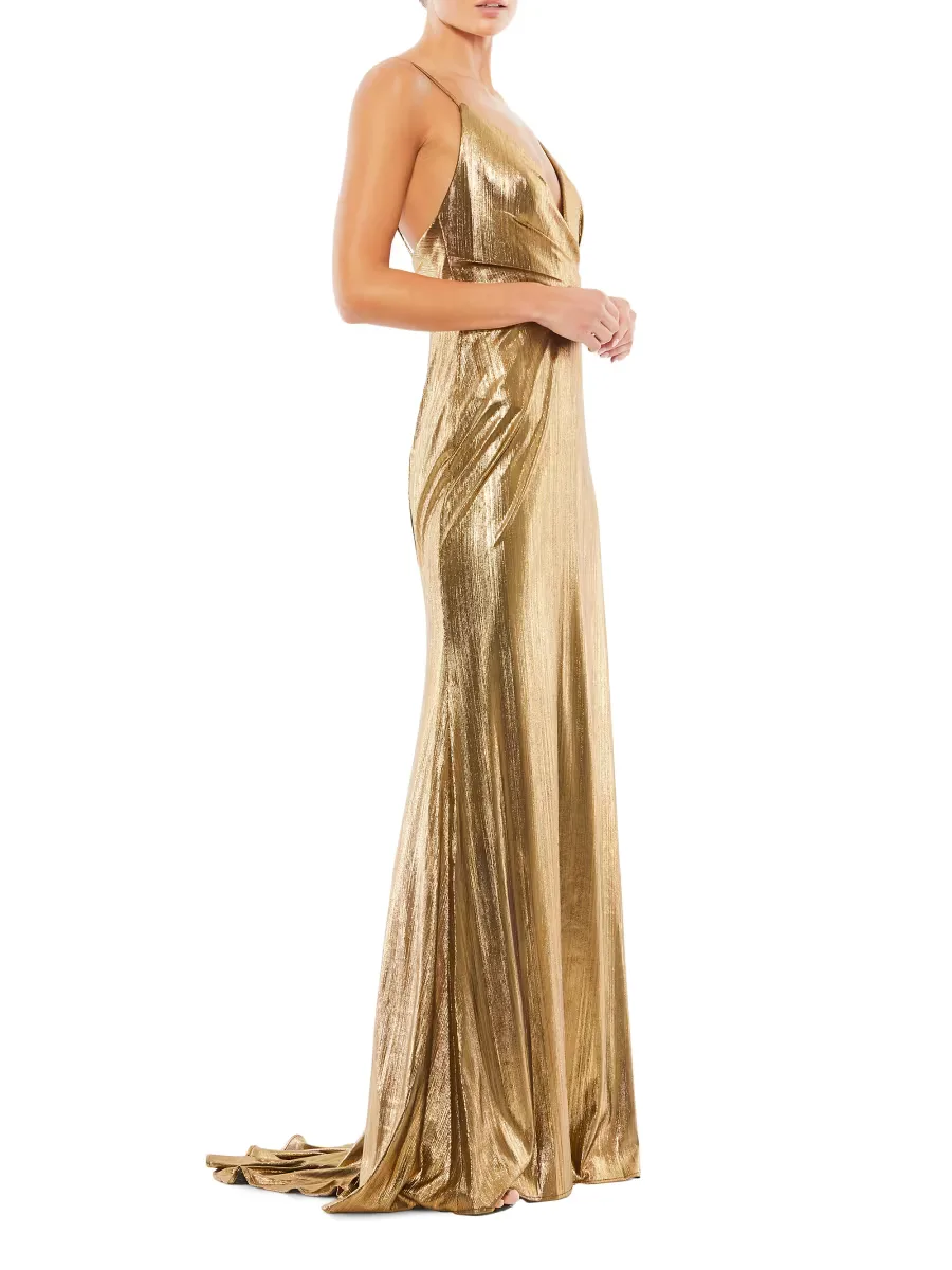 Mac Duggal Metallic Mermaid Gown