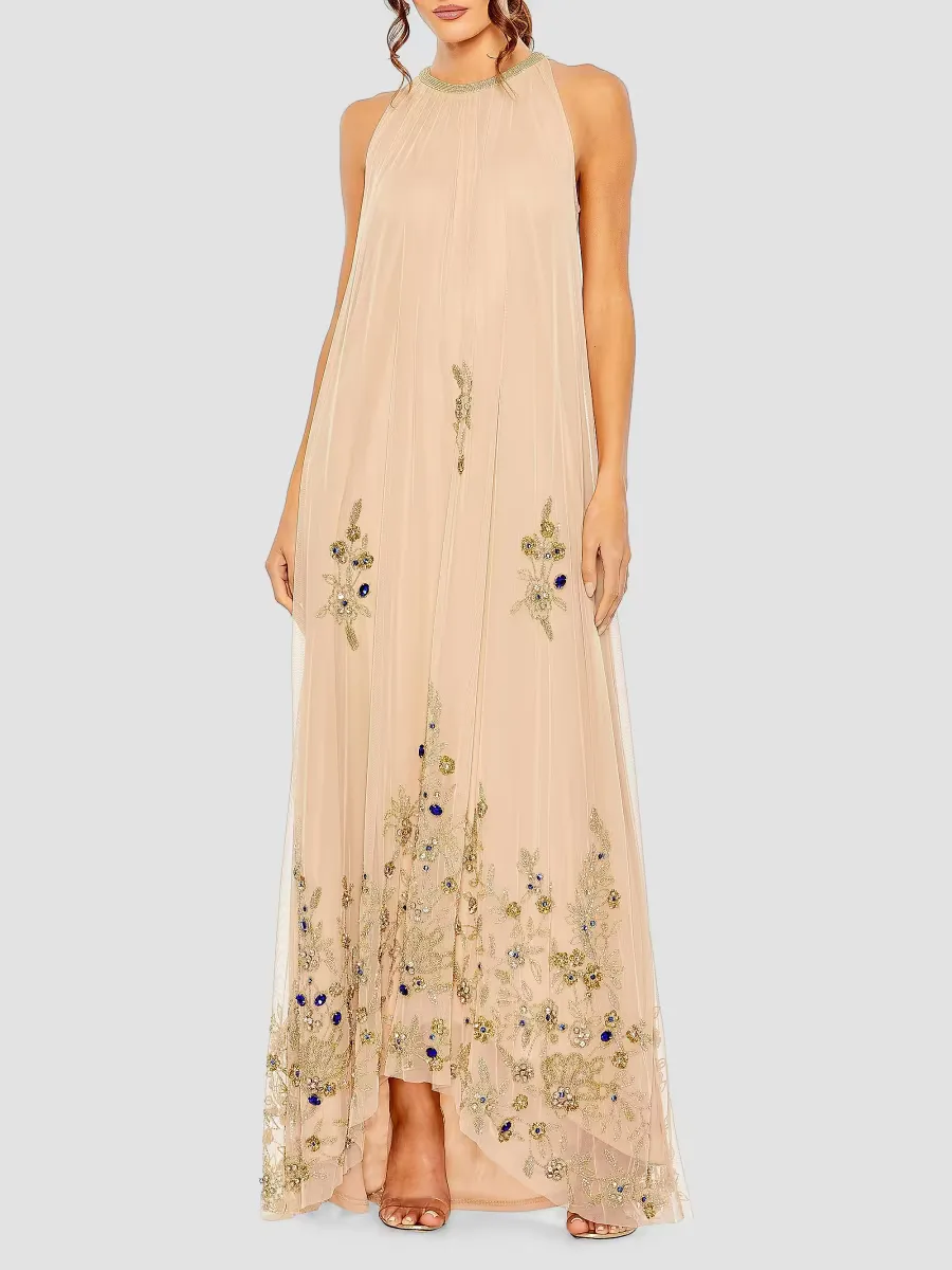 Mac Duggal Embellished Tulle Trapeze Gown by M.A.C.