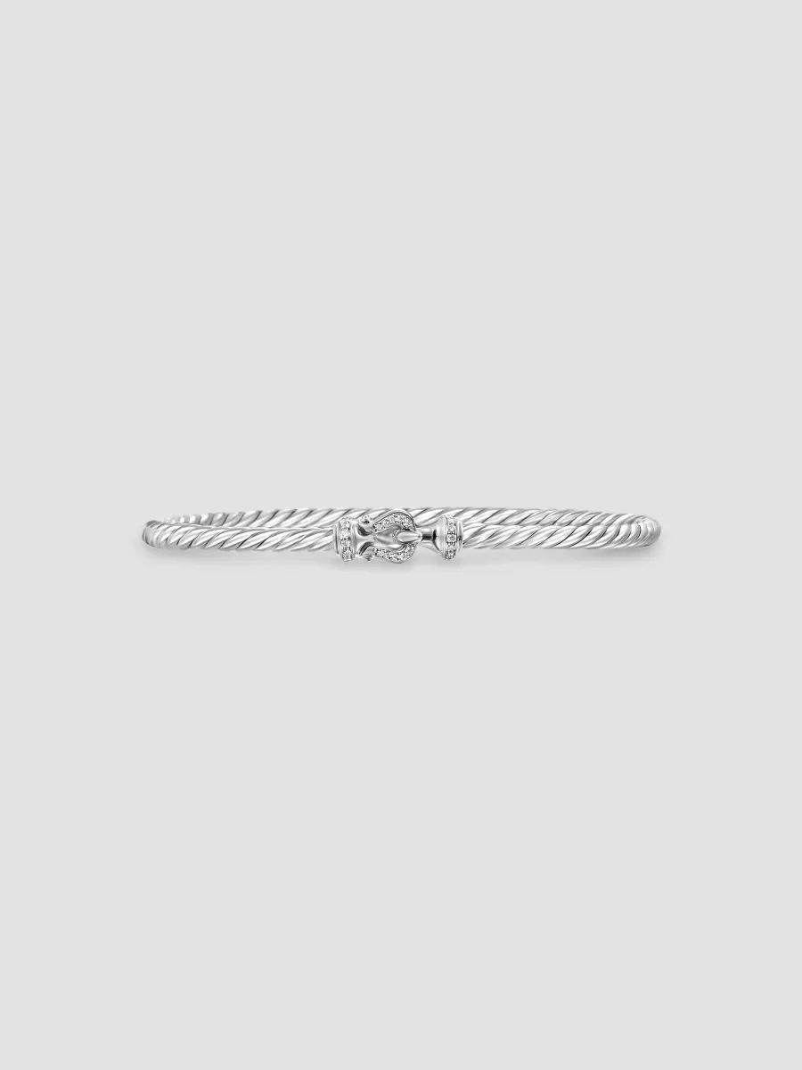 Buckle Classic Cable Bracelet in Sterling Silver by David Yurman