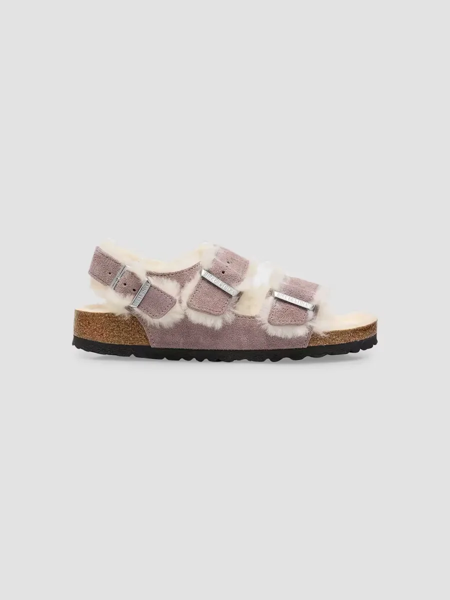 Milano Shearling-Lined Suede Slingback Sandals by Birkenstock