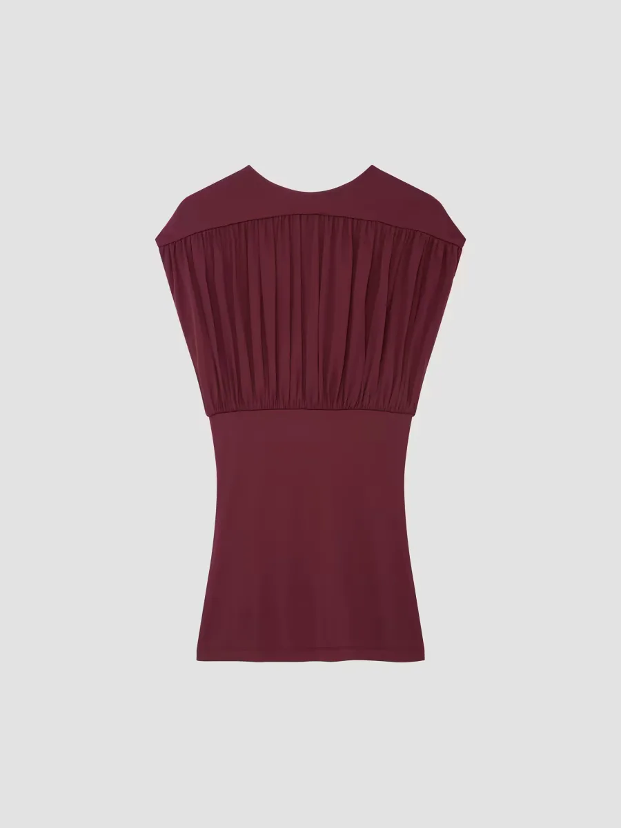 Fran Pleated Jersey Top by ANINE BING