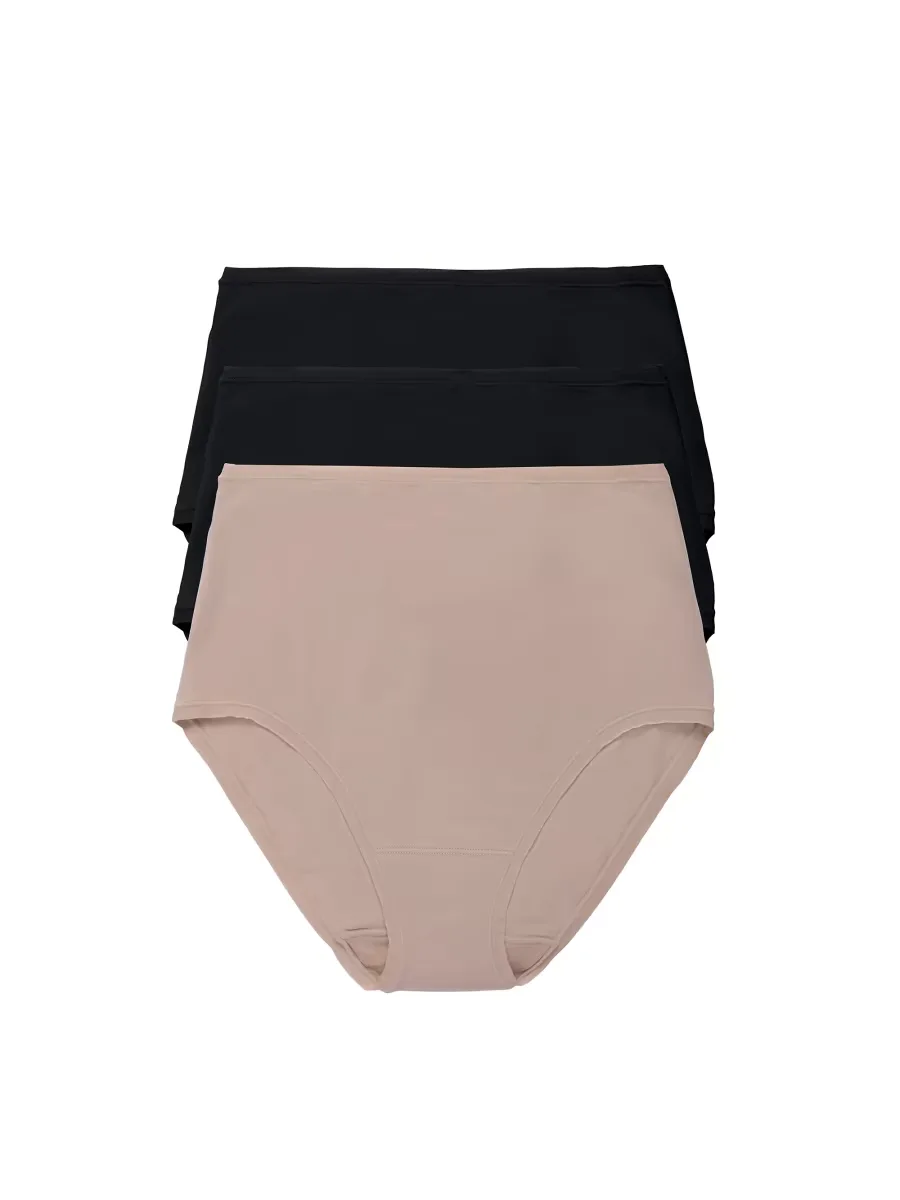 Bliss Bare Cotton High Waist Brief 3-Pack