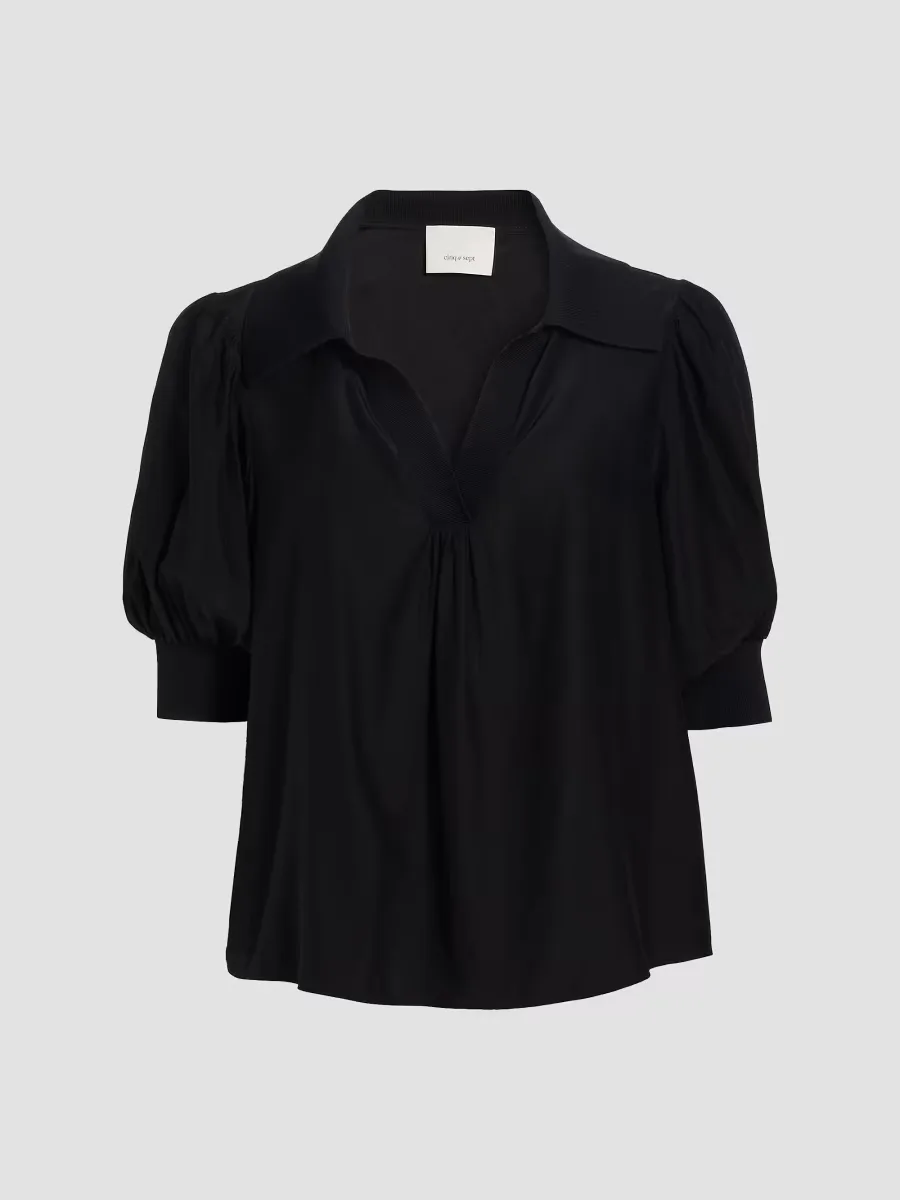 Weldon Gathered Top by Cinq  Sept