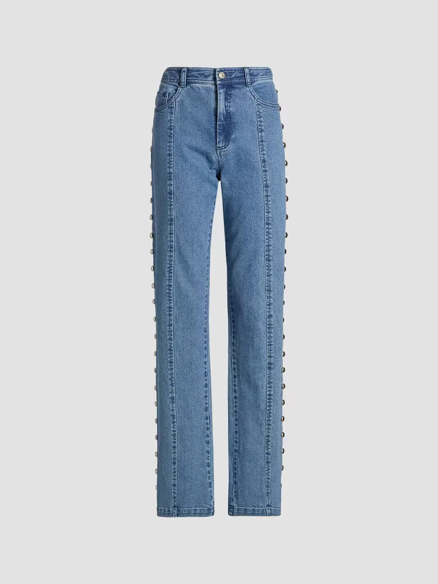 Shailene Studded Flare Jeans by Cinq  Sept