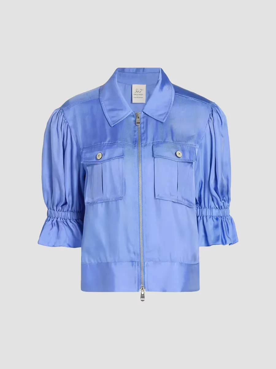 Holly Puff-Sleeve Utility Jacket by Cinq  Sept