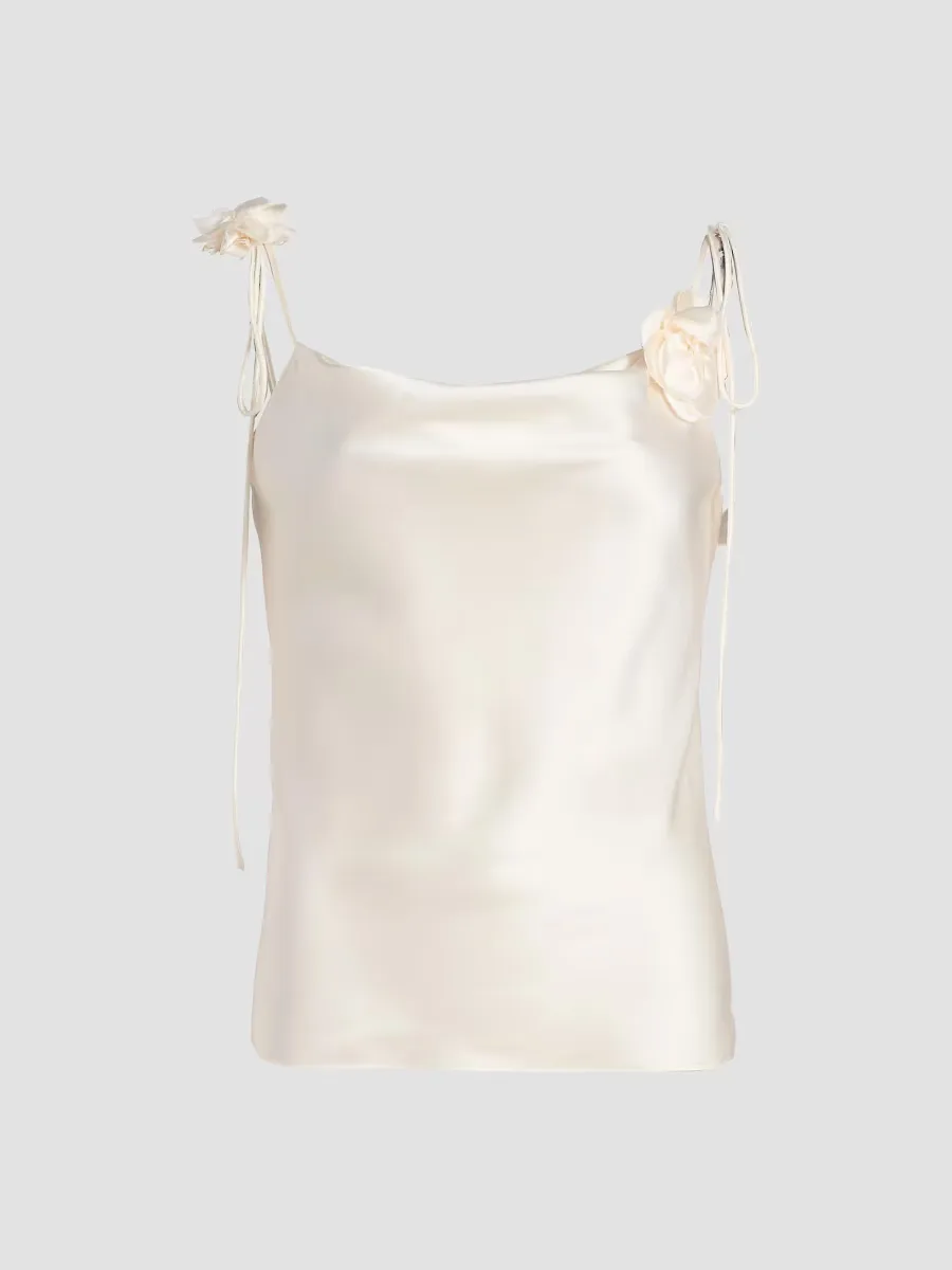Trailing Flower Marta Silk Cami by Cinq  Sept