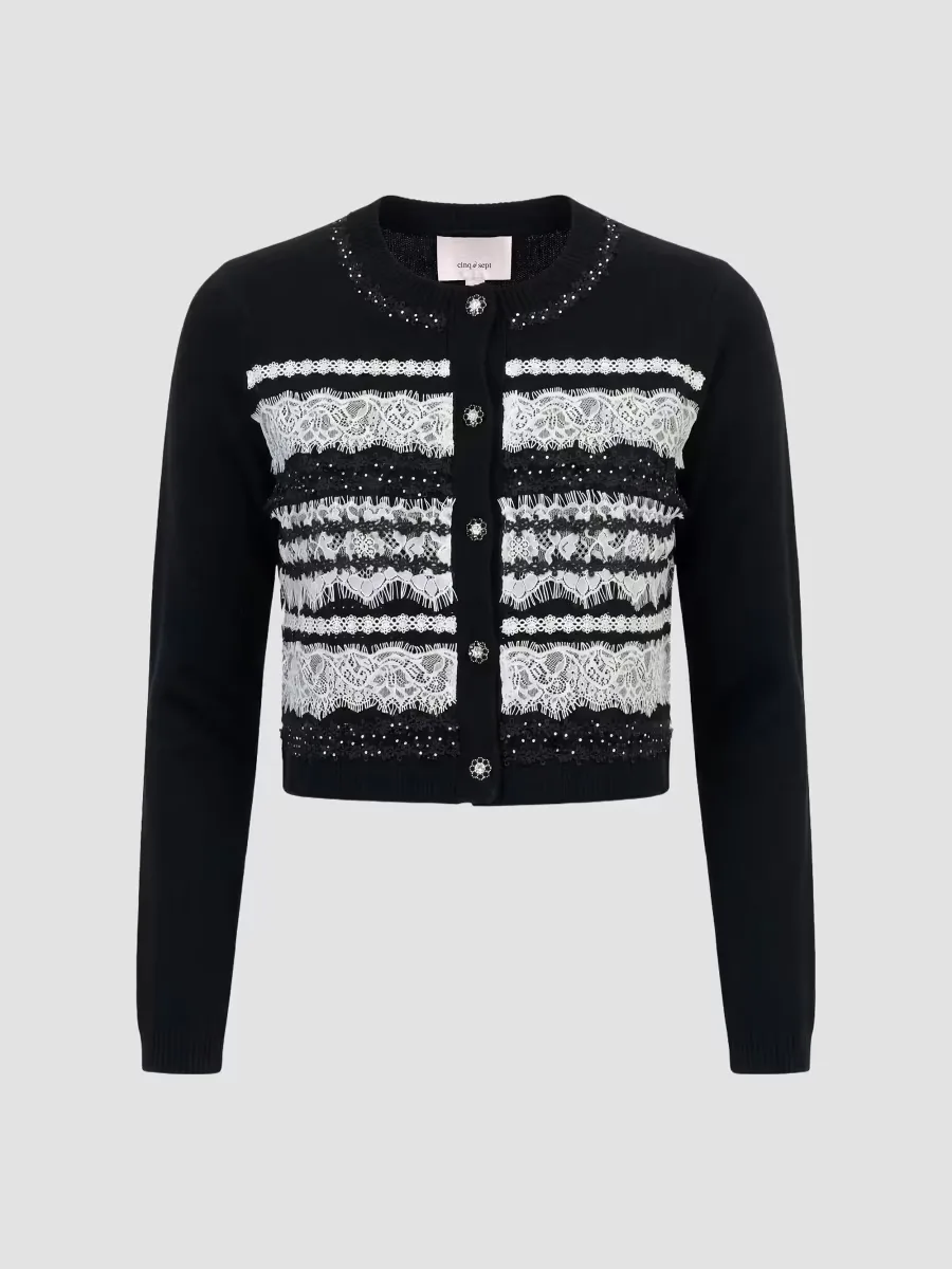 Isolde Lace Cardigan by Cinq  Sept