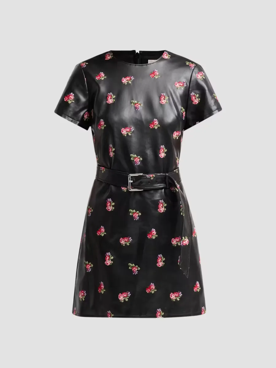 Bea Tossed Roses Mini Dress by Cinq  Sept