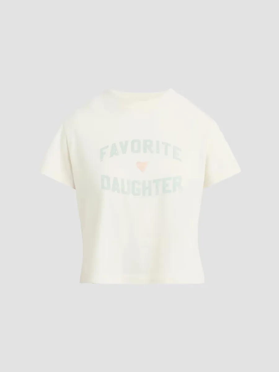 The Cropped Favorite Daughter Logo T-Shirt by Favorite Daughter
