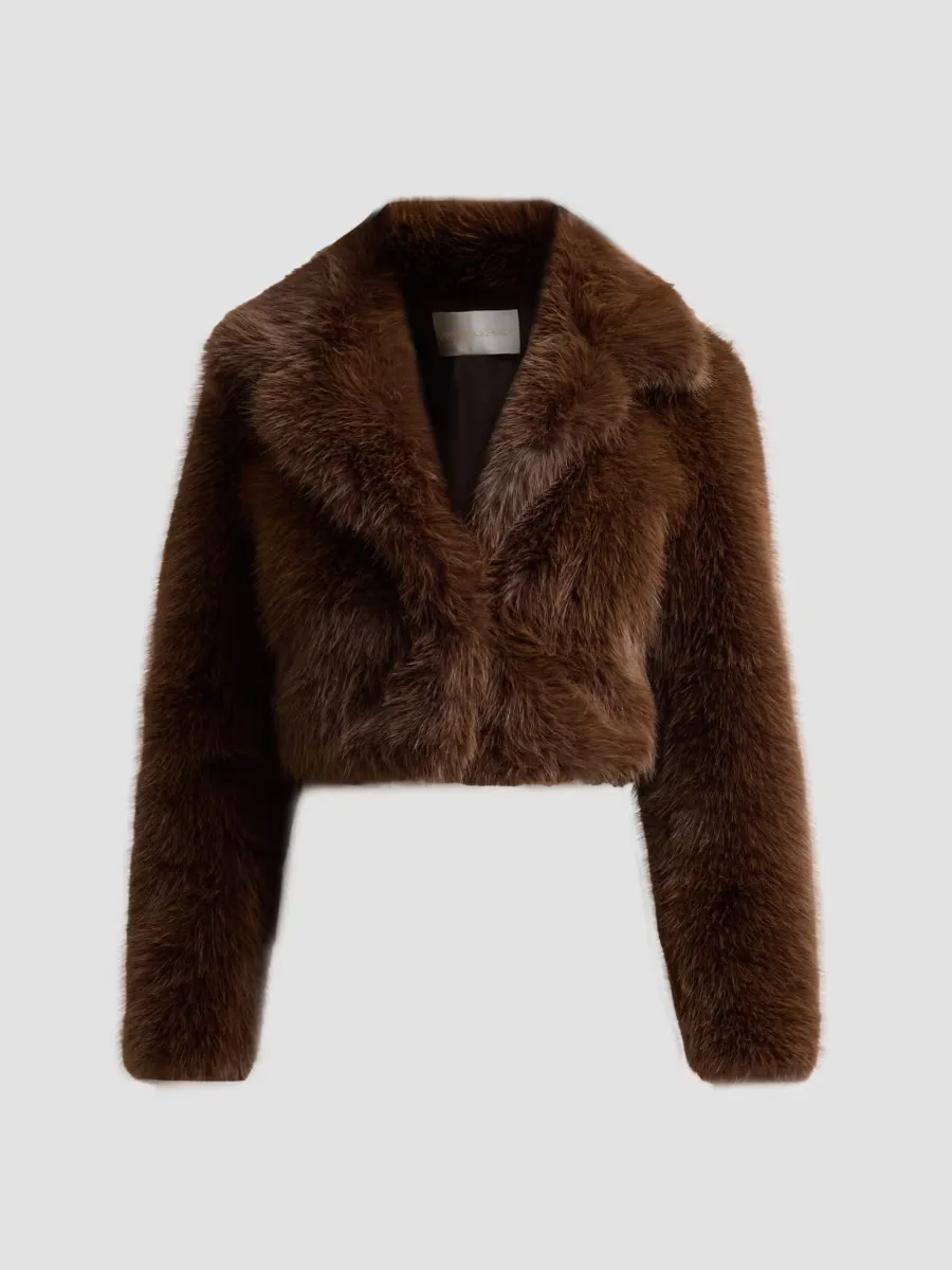 Stroma Faux Fur Crop Jacket