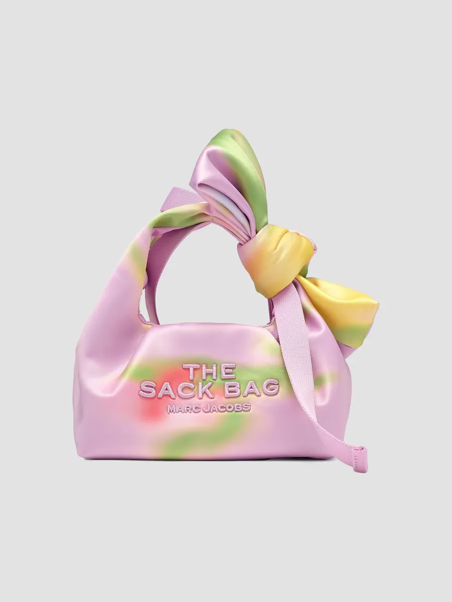 The Blurred Floral Satin Mini Bow Sack Bag by Marc Jacobs