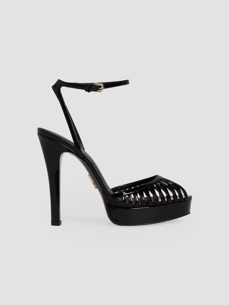 Manolia 120MM Patent Leather Platform Sandals
