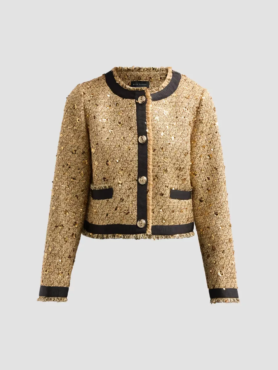 The Hadley Sequin Tweed Lady Jacket by Elie Tahari
