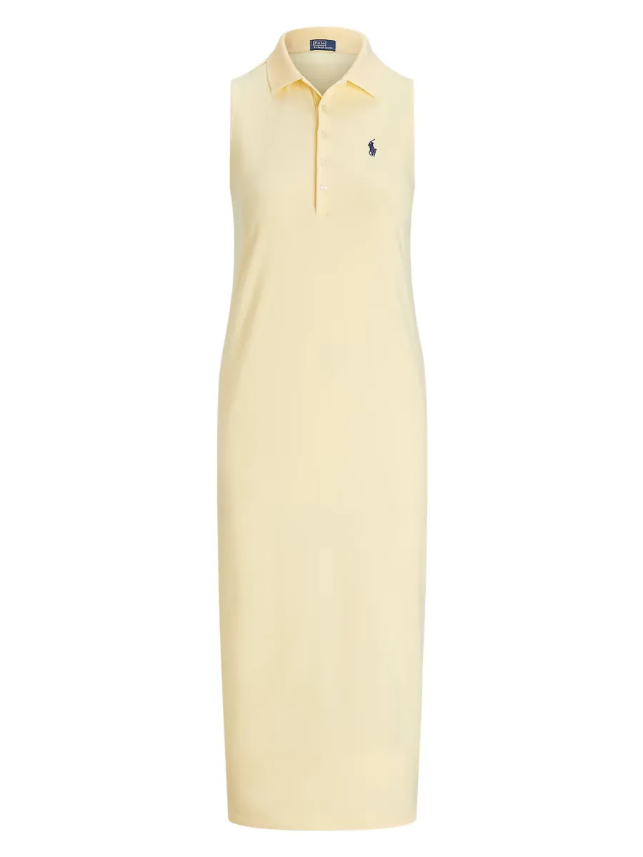 Stretch Cotton Polo Midi-Dress by Polo Ralph Lauren