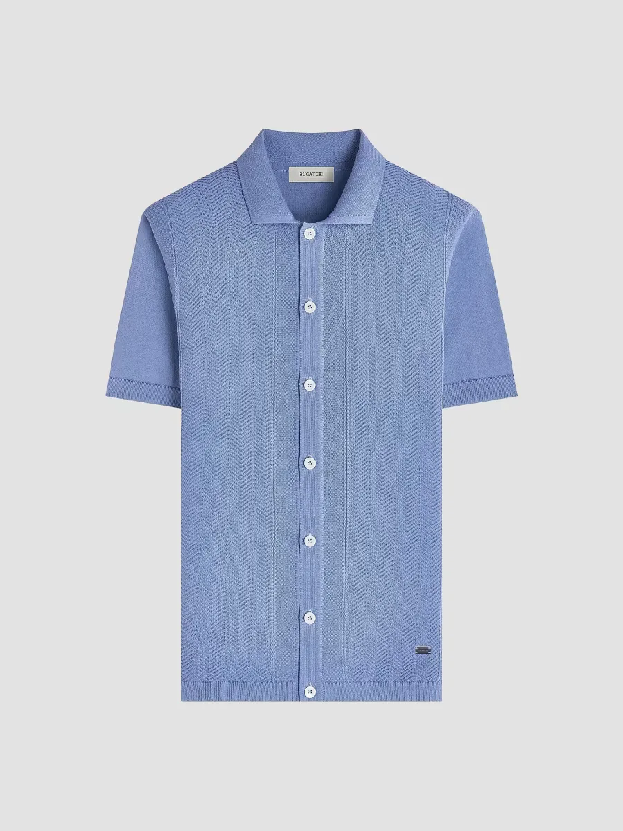 Button-Front Cotton Sweater by BUGATCHI