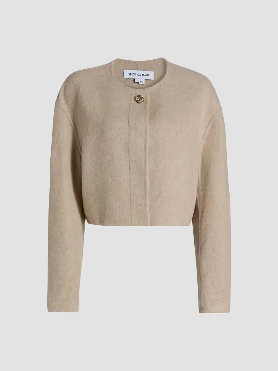 Philips Virgin Wool-Blend Crop Jacket by Veronica Beard