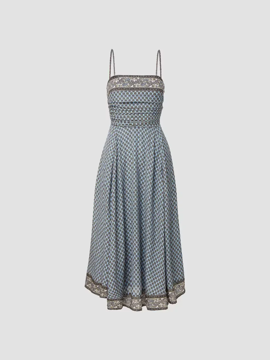 Lana Printed A-Line Midi-Dress by Veronica Beard