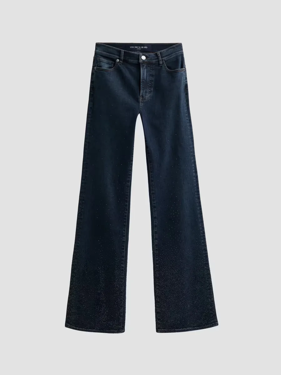 Crosbie Rhinestone Gradient Jeans by Veronica Beard