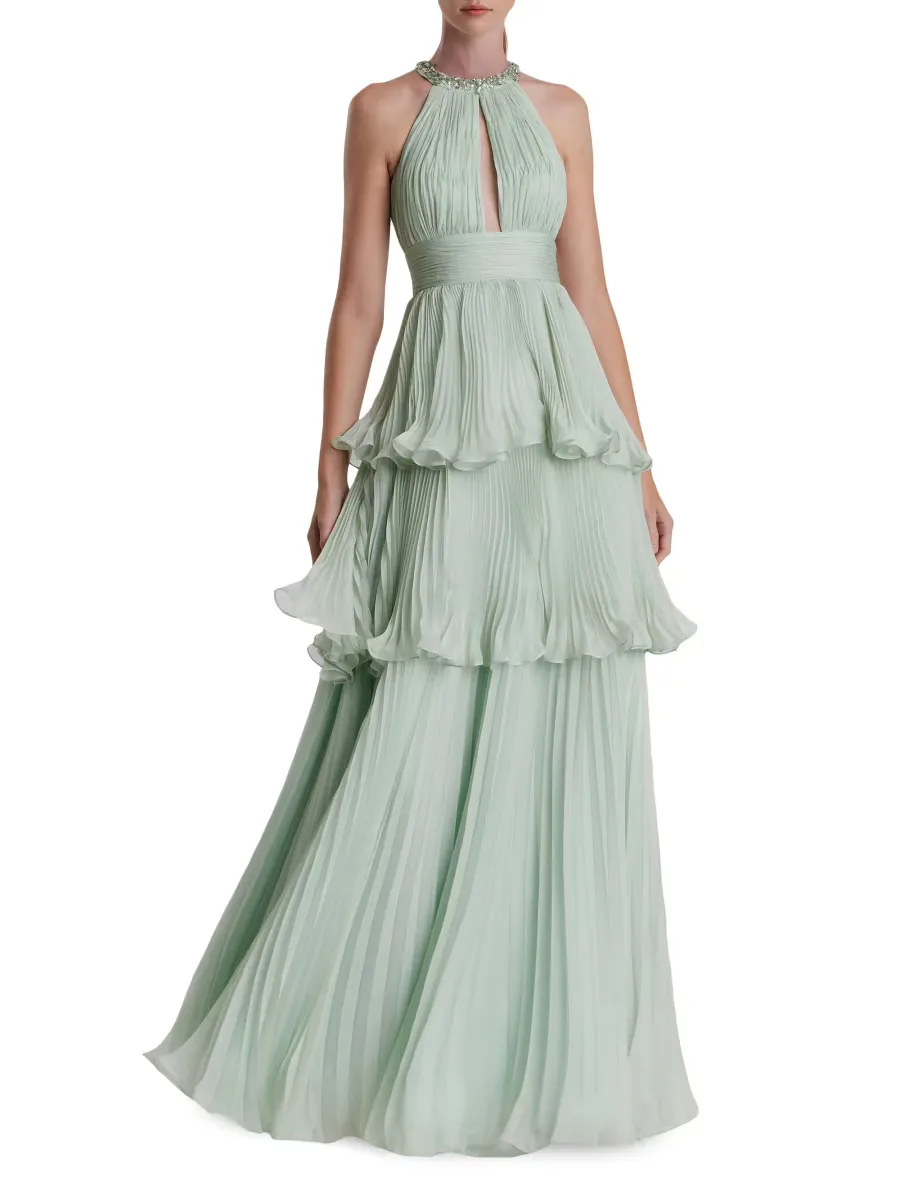 Prom Chiffon Tiered Gown by M.A.C.