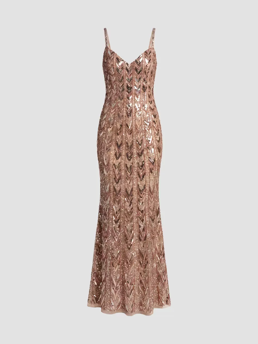 Mac Duggal Embellished Mesh Column Gown by M.A.C.