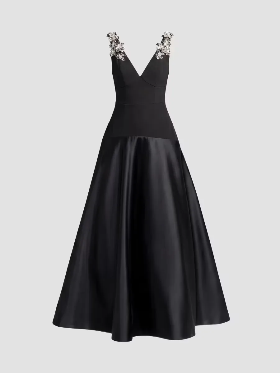Mac Duggal Embellished Crepe & Satin Ball Gown by M.A.C.