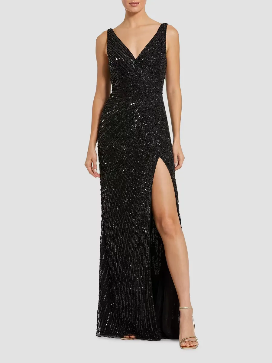 Mac Duggal Sleeveless Sequin Gown by M.A.C.
