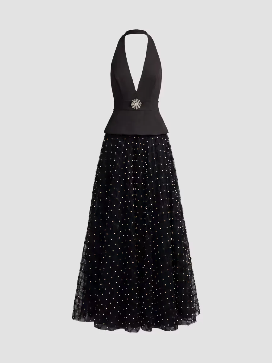 Mac Duggal Embellished Halter Gown by M.A.C.