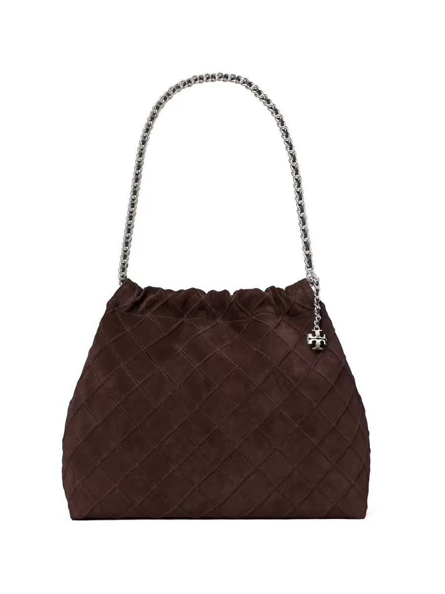 Large Fleming Suede Hobo Bag by Tory Burch