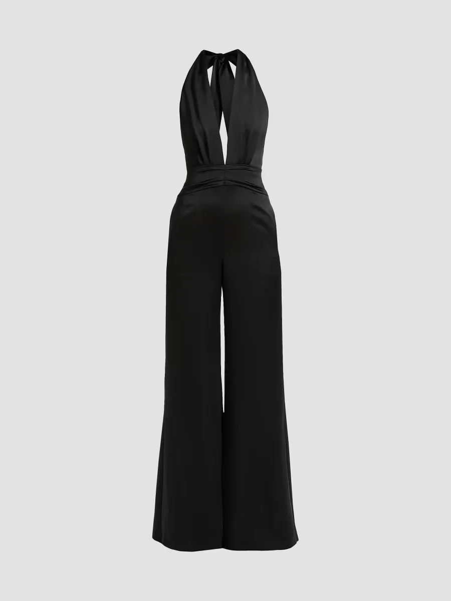 Desiree Satin Jumpsuit by Ramy Brook