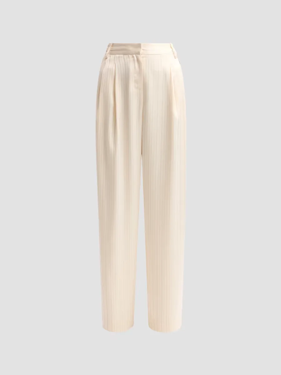 Jasmine Stripe Pleated Pants by Ramy Brook