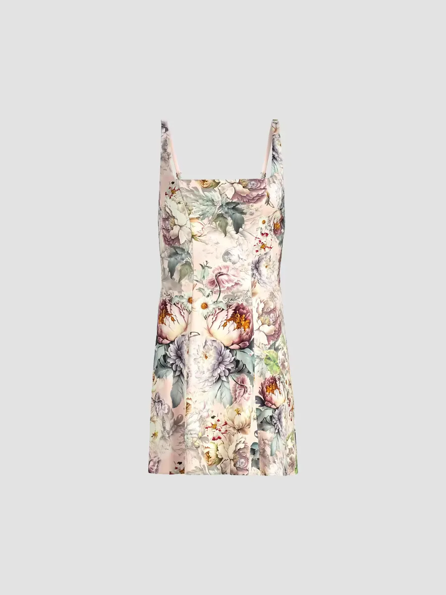 Julia Floral Sleeveless Mini Dress by Alice + Olivia