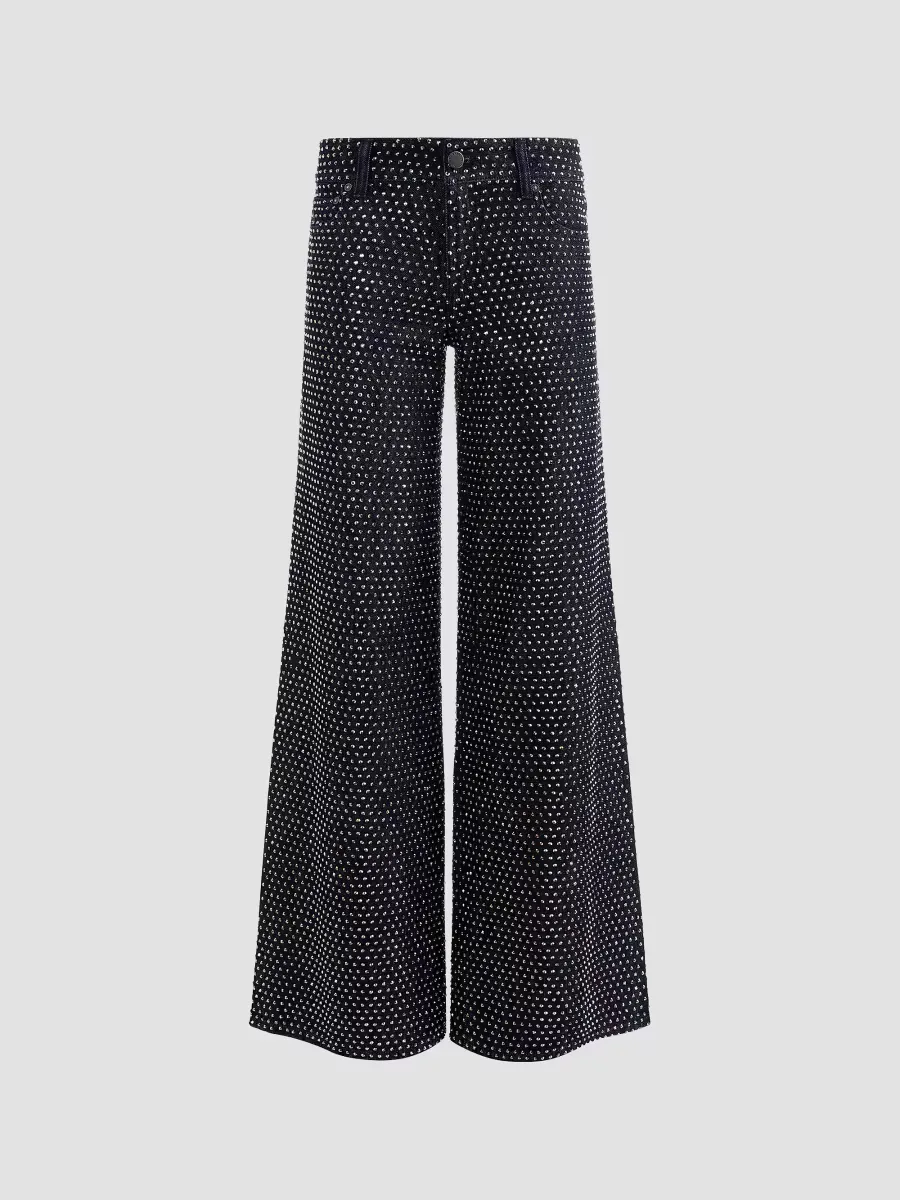 Amazing Embellished Mid-Rise Baggy Jeans by Alice + Olivia
